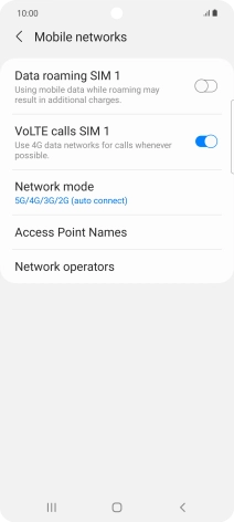 Press Network mode.
