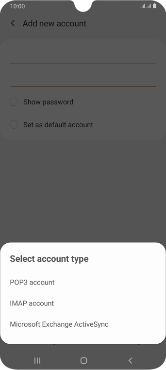 Press IMAP account.