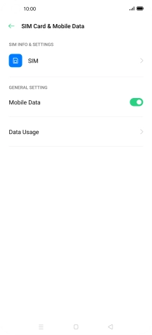 Press Data Usage.
