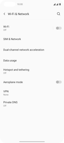 Press SIM & Network.