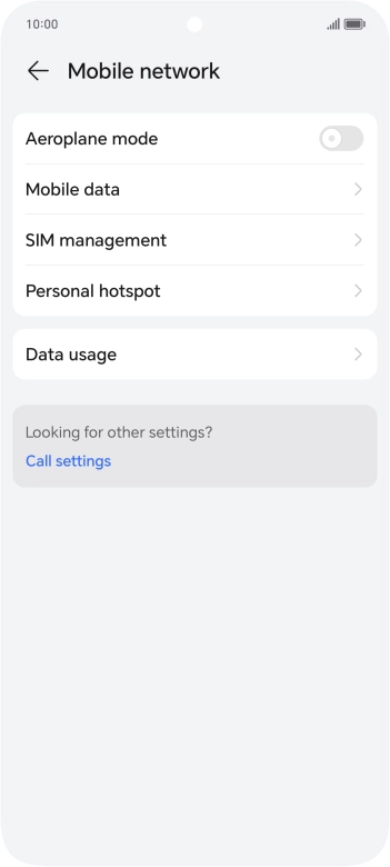 Press Personal hotspot.