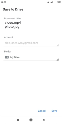Press the field below 'Folder'.