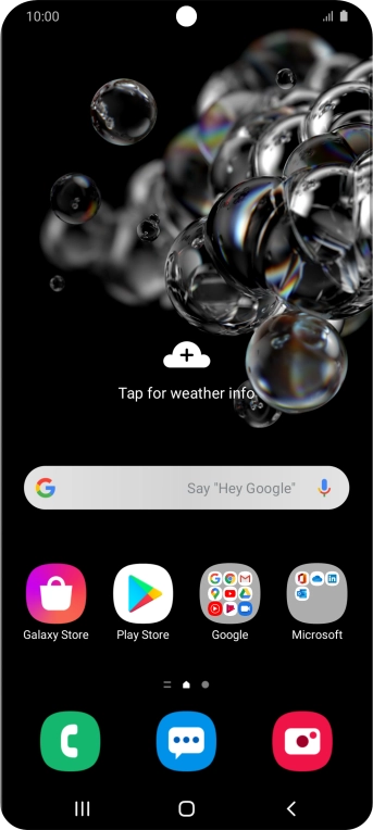 Slide two fingers downwards starting from the top of the screen.