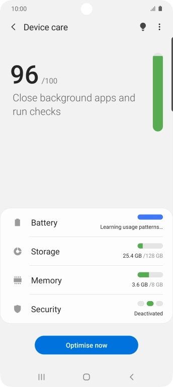 Press Battery.