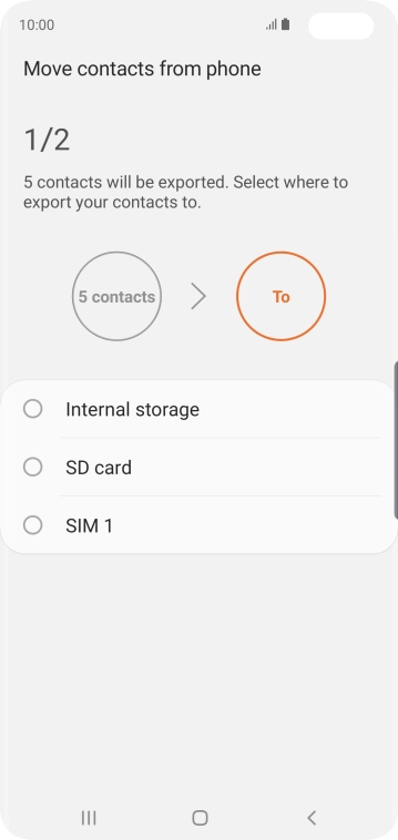 Press the name of the SIM.