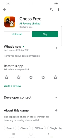Press Uninstall.